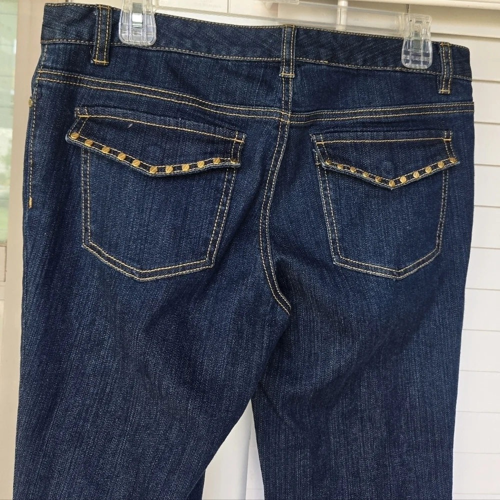 Michael Kors Women’s Size 6 Denim Blue Flare Jeans Cotton Blend Dark Wash